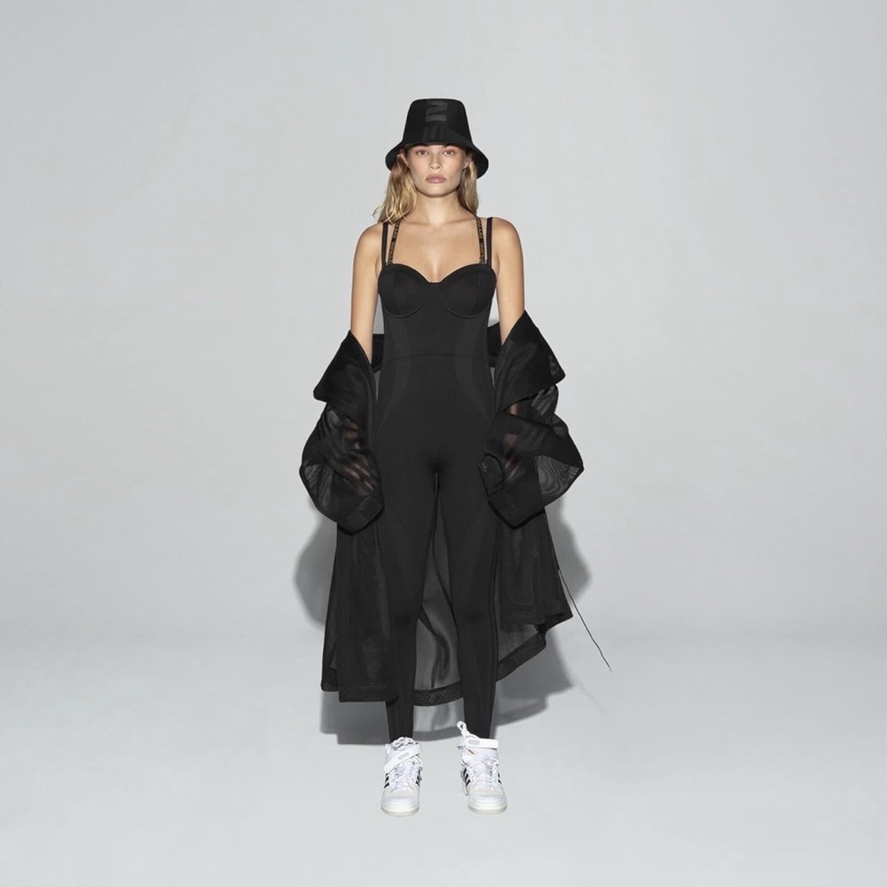 Adidas x IVY PARK  by Beyonce Black Strappy Catsuit Jumpsuit XS NWT